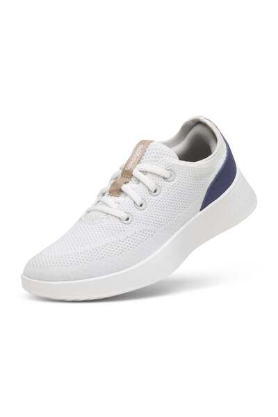 Allbirds Women's Tree Runner Go - Blizzard/Hazy Indigo (Blizzard Sole)-Blizza...