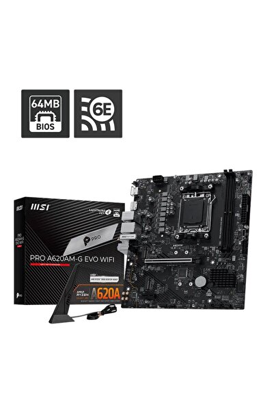 MSI PRO A620AM-G EVO WIFI AM5 Ryzen DDR5 Dp Hdmi