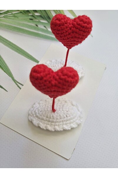 Hand Mother's Since 2024 Heart Amigurumi 2-Piece Handmade 100% Cotton Snap Bu...