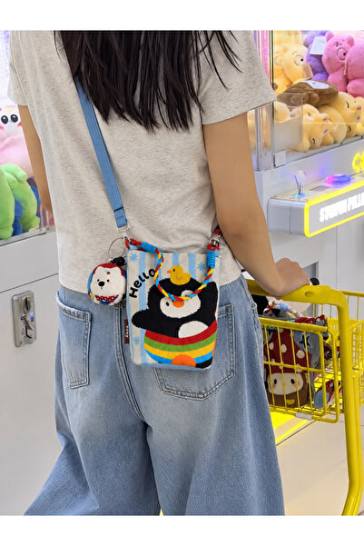 Street Bag Τσάντα ώμου και τσάντα χειρός με σχέδιο πιγκουίνου κορεάτικου στυλ...