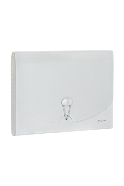 OEM Servieta cu 12 Compartimente Soft Touch Gri cu Elastic si Capsa 33.5x3x24cm