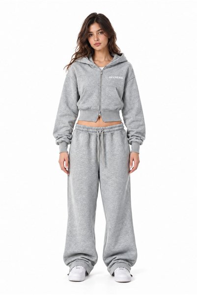 Dechers Winter Cotton Lined Premium Adjustable Cuffed Baggy Sweatpants - W236