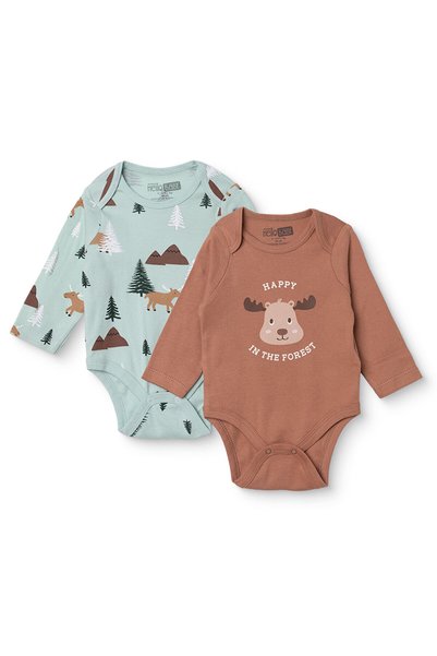 ebebek Hello Baby HelloBaby Erkek Bebek 2li Body Çıtçıtlı Zarf Yaka Long Sleeve