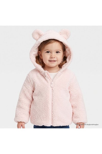 ebebek Hello Baby HelloBaby Kız Bebek Welsoft Mont Fermuarlı Bisiklet Yaka Lo...
