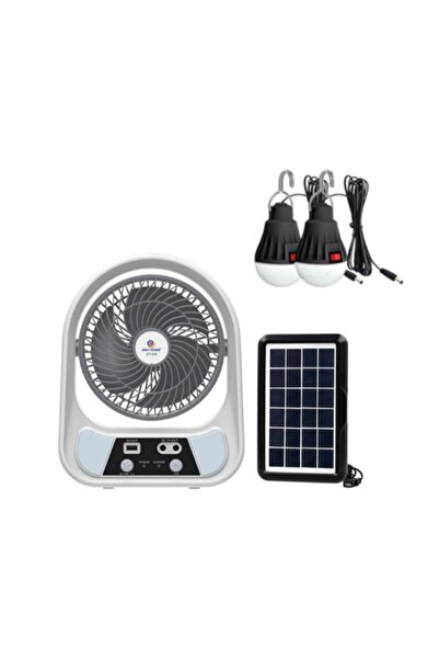OEM Ventilator solar portabil cu 2 becuri LED și lanternă – Ideal pentru camp...
