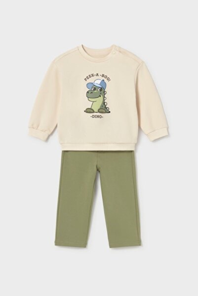 MAYORAL Baby Boy 1-4 Years Old Pants-Sweatshirt Double Set Green
