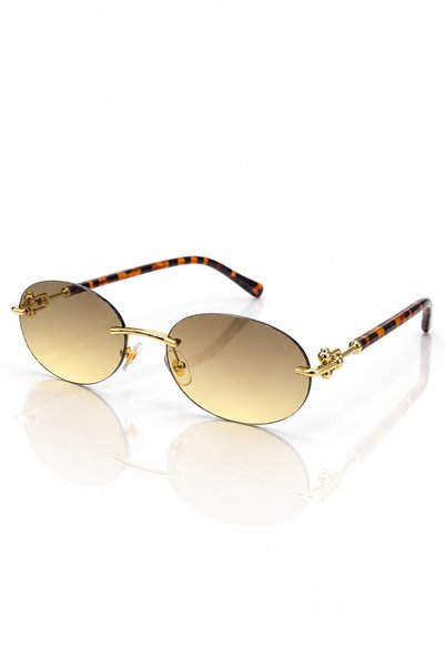 ModaLucci Premium Gold Detaylı Çerçevesiz UV400 Kadın Güneş Gözlüğü | Modern ...