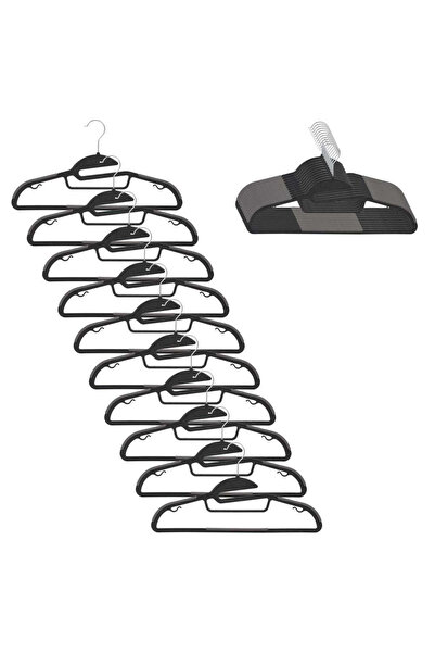 MyOfficeShop Set de 20 de umerașe antiderapante pentru haine, din PE, cu cârl...
