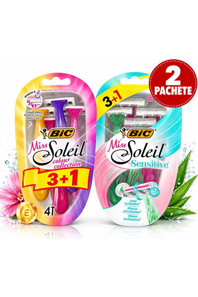 Bic Set 2 pachete aparat de ras miss soleil colour și sensitive