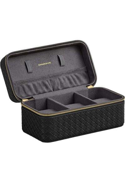 SONGMICS Cutie pentru ceasuri Ronne Collection, pentru 3 ceasuri, aspect piel...