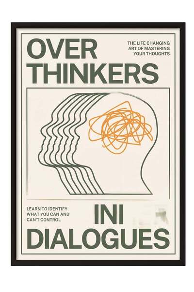 Postifull Αφίσα OVER THINKERS – Πίνακας με μαύρο πλαίσιο Αρ. 180302