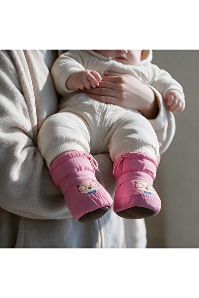 OEM Botoșei de iarnă călduroși pentru bebe, interior îmblănit, talpă anti-alu...