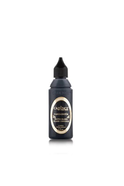 Cadence Boya Akrilik Cam Kontür Boyası 195 Siyah 50ML