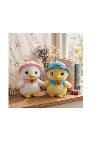 HEDİYEVİM Şapkalı Civciv Peluş Pembe 27CM