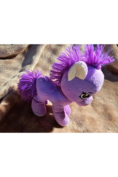 Vardem Ponei de pluș / Cal mov cu coamă violetă și flori brodate –