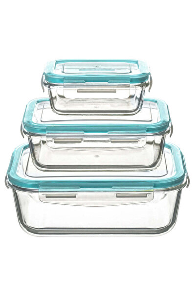 5five Simple Smart Set de 3 recipiente din sticlă borosilicată 5Five Clipeat ...