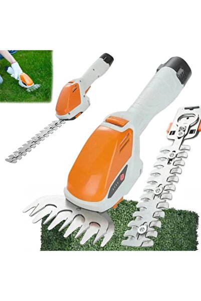 OEM Trimmer electric pentru gazon și gard viu – 2 în 1 cu baterie reîncărcabi...