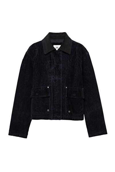 Pull & Bear Kadife efektli denim ceket