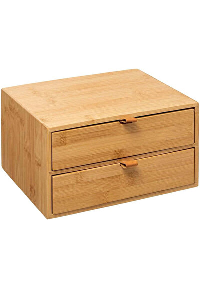 5five Simple Smart 5Five Cutie de depozitare cu 2 sertare, bambus, 25x20x14 cm