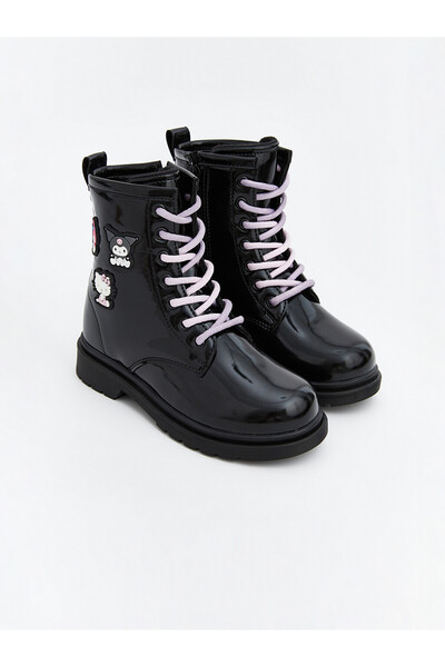 LC Waikiki Lcw Steps Black Girls' Boots with Nevavm Difference
