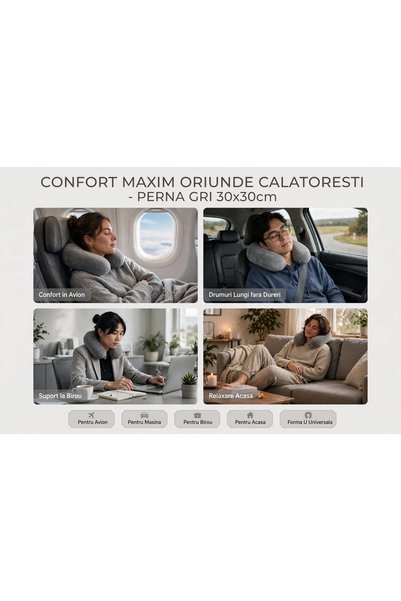 OEM Perna de gat calatorie tip U gri