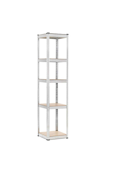 MyOfficeShop Raft metalic de depozitare cu 5 rafturi reglabile din MDF, struc...