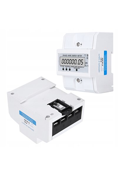 NO BRAND Contor de energie trifazat 4P pentru șină DIN 5(80)A LCD