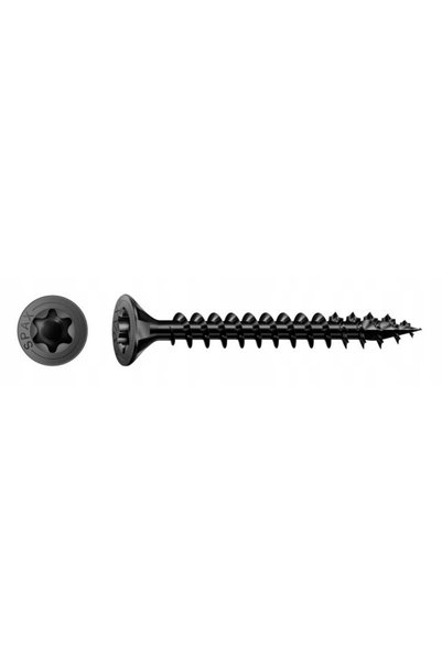 Spax Șuruburi pentru lemn 5x20mm Torx, filet complet, cap înecat, negru 200 b...