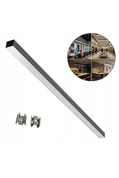 NO BRAND Lampă LED liniară neagră 60cm 3CCT 2700K/4000K/6000K putere reglabil...