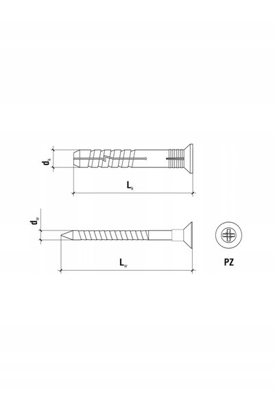 Klimas Wkret-Met Știfturi de montare rapidă 10x200 mm - NYLON 50 buc. Wręt-met