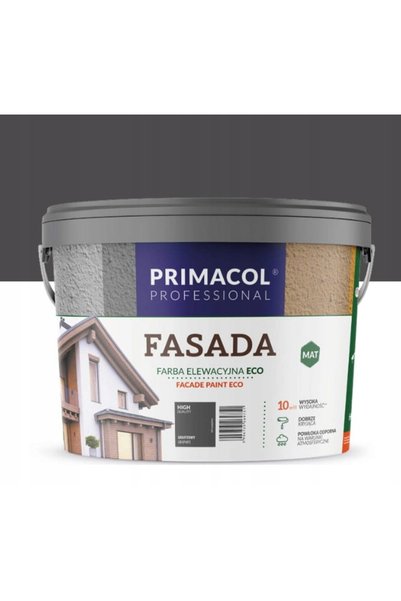 Primacol Vopsea Fasada Exterior Grafit 9L