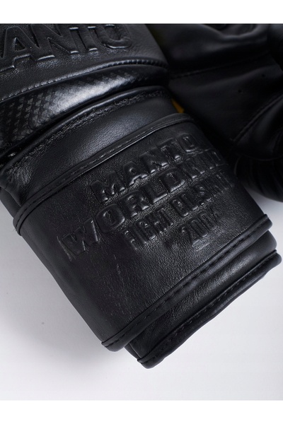 Mantovani Mănuși de box Manto din piele, carbon, negre, 14oz
