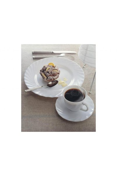 Luminarc Set de cafea Trianon alb 280ml 4 cești + farfurioare