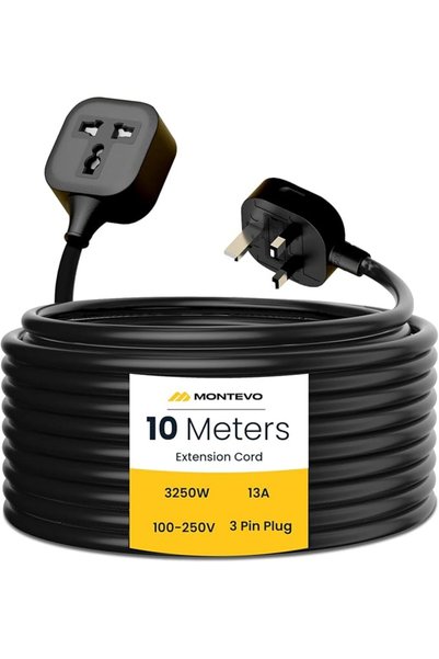 GENERAL PEGANT 2 Way 5 Meters, 2 Universal Outlets Power Extension Cord, 5M D...