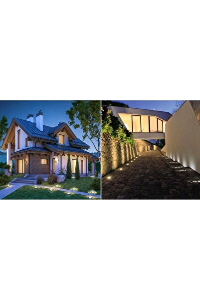 Satis 8x Lămpi solare LED de exterior pentru grădină, spoturi îngropate, lămp...