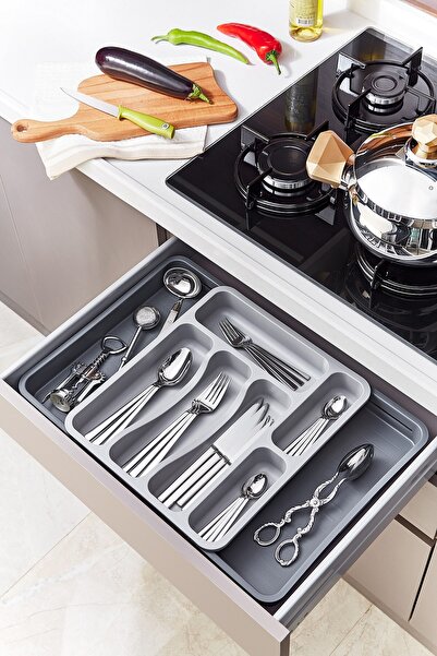 Asi Home Cutlery Holder - Gray - 50 x 45