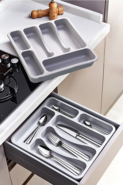Asi Home Cutlery Holder - Gray - 30 x 34