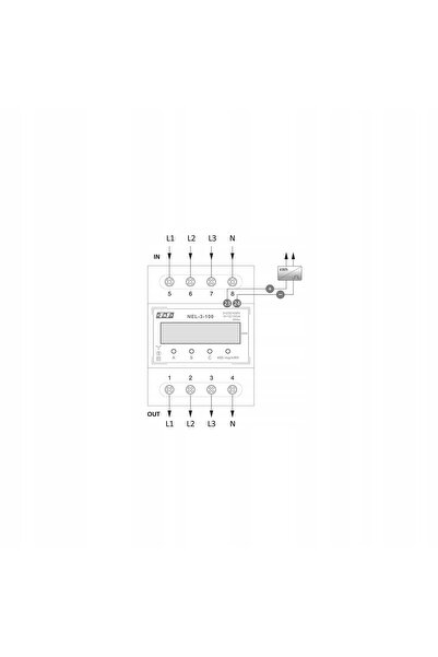 F&F DİZAYN Contor de curent trifazat, monitor de consum electric 100A 230V