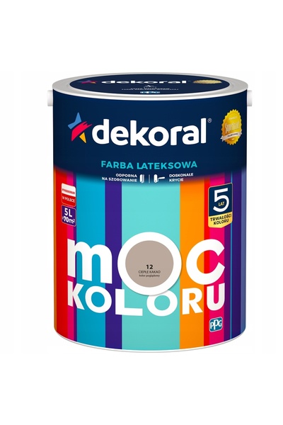 DEKORAL MOC Vopsea acrilică latex colorată Cacao Cald 5L