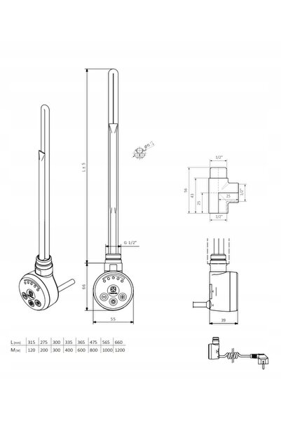 TERMA Încălzitor MEG 200W CROM trinity; pentru radiator