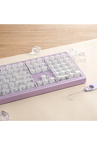 AKKO ASA Taste transparente PBT 155 taste PC Complet transparente Caractere v...