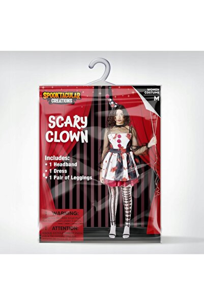 NO BRAND COSTUM DE CLOWN ÎNFIORĂTOR PENTRU FEMEI, IDEAL PENTRU CARNAVAL ȘI HA...