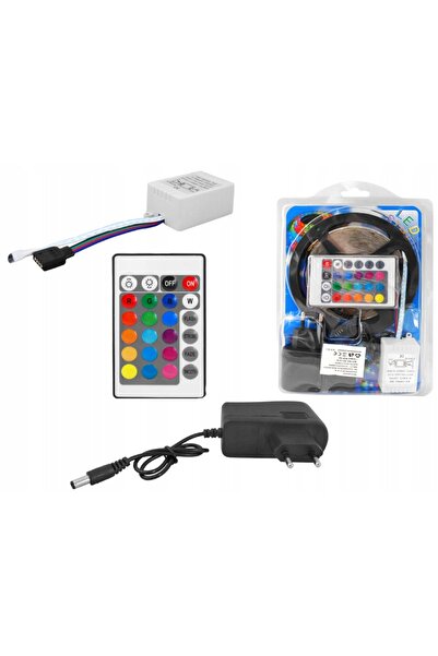 NO BRAND Bandă LED RGB 300 LED-uri 4,6M + Controler Alimentator Telecomandă