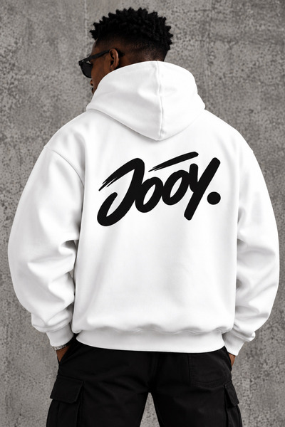 Jooy Men's Logo Printed Hooded Sweatshirt Hoodie