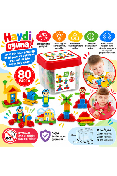 03316 Kaktüs Blokları 80 Parça