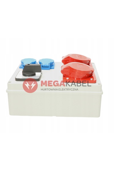 VIPLAST Panou de distribuție aparent cu prize comutate L-P 2x16A 2x250 V