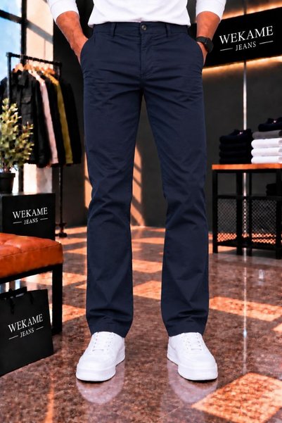WKM Men's Regular Fit Comfortable Cut Fabric Trousers