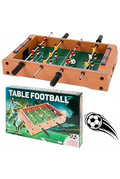 Zd Trading Masă de mini-fotbal din lemn, joc mic de fotbal de masă cu 2 mingi