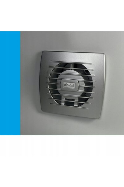 Elplast Ventilator de baie 13x14 cm argintiu, diametru 100 mm, putere standar...