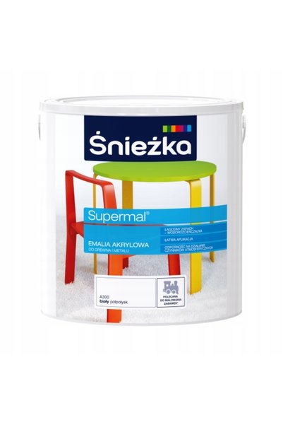 Śnieżka Vopsea acrilică SUPERMAL A300 ALBĂ 2.5L